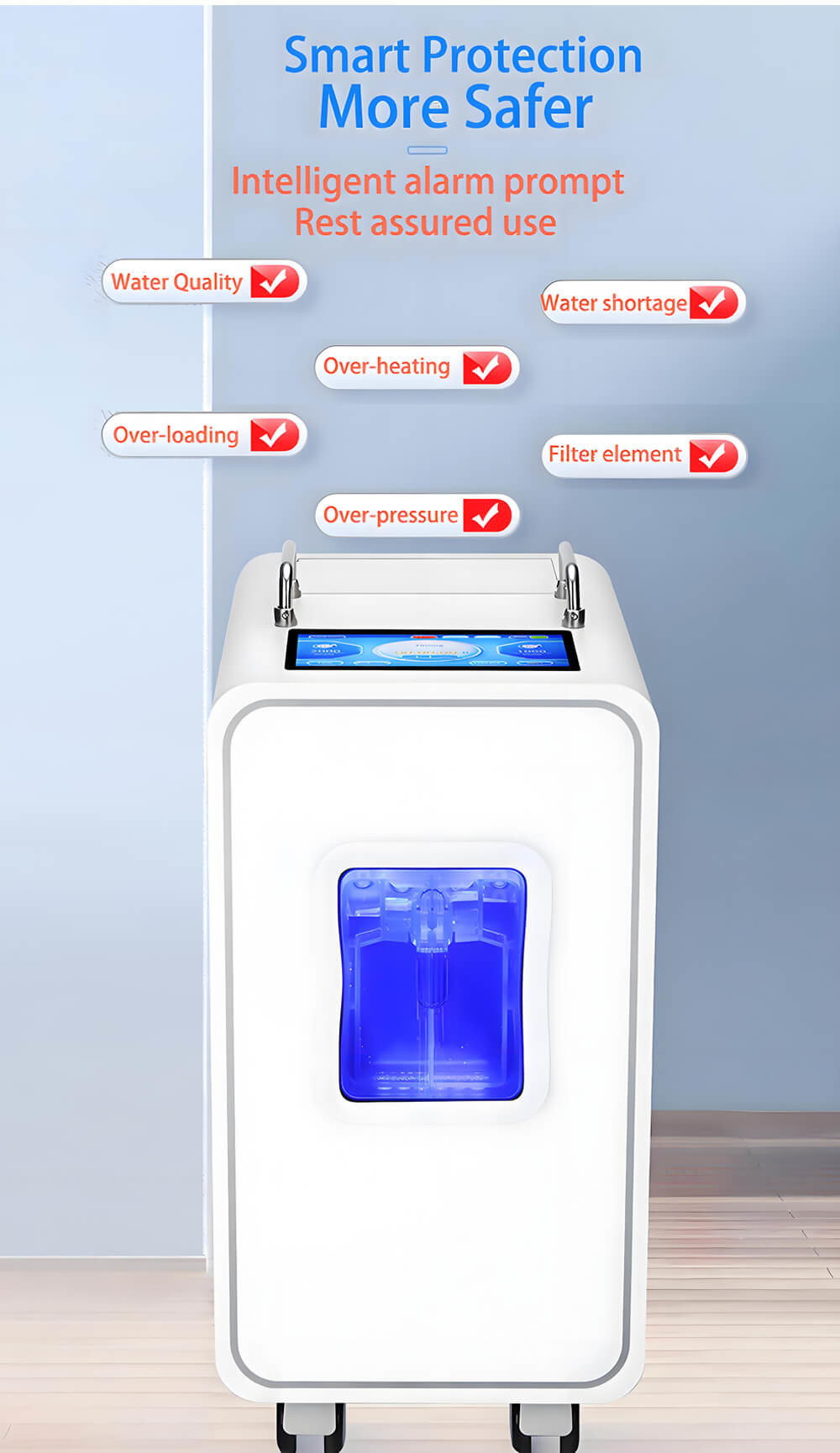 Brown Gas Machine SPE PEM Hydrogen Generator 3000ml Hydrogen Inhalation Machine WEIZI