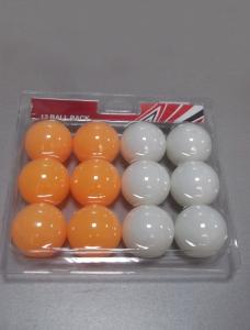 Quality Custom Table Tennis Balls 12 PCS In PVC Card White / Orange For Family Play wholesale