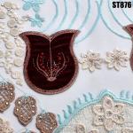 Supoo Flocking Velvet Lace Mesh Fabric African Lace Fabric for Nigerian Wedding
