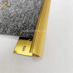 Quality 7.7x3000mm Carpet Transition Strip Self Adhesive Bright Gold Color wholesale