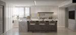 Refined Chic Modern Cream White Stainless Steel Kitchen Cabinetry With Luxurious