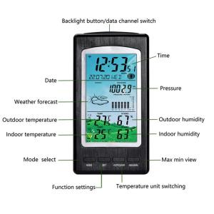 Quality OEM Sensor Color Screen Clock Thermohygrometer For Accurate Outdoor Temperature And Humidity wholesale