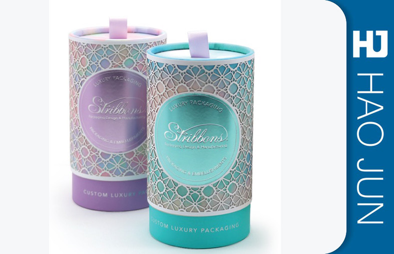 Professional Custom CMYK Printing Cardboard Round Gift Packaging Candle Gift Boxes