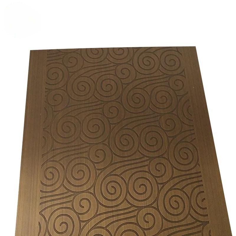 BIS JIS GS Decorative Stainless Steel Sheets With Unique Surface Etchings