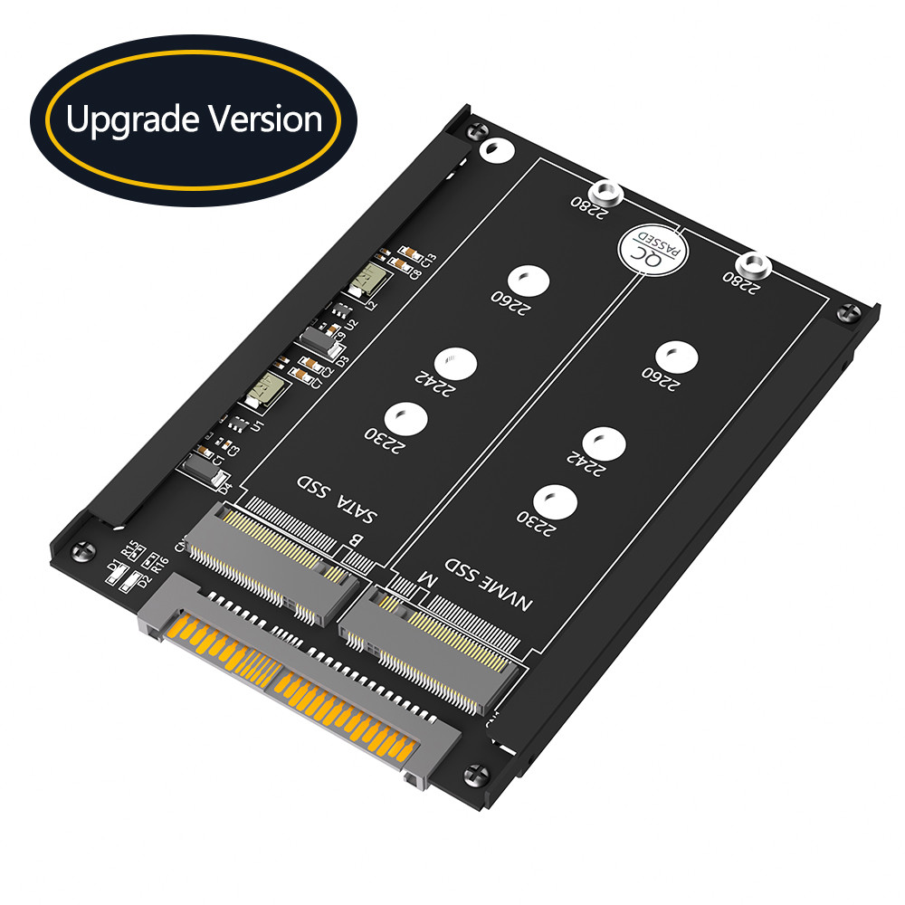 2 In 1 Combo PCI-E M.2 NVME SSD And B&M Key SSD To SFF-8639 U.2 Adapter