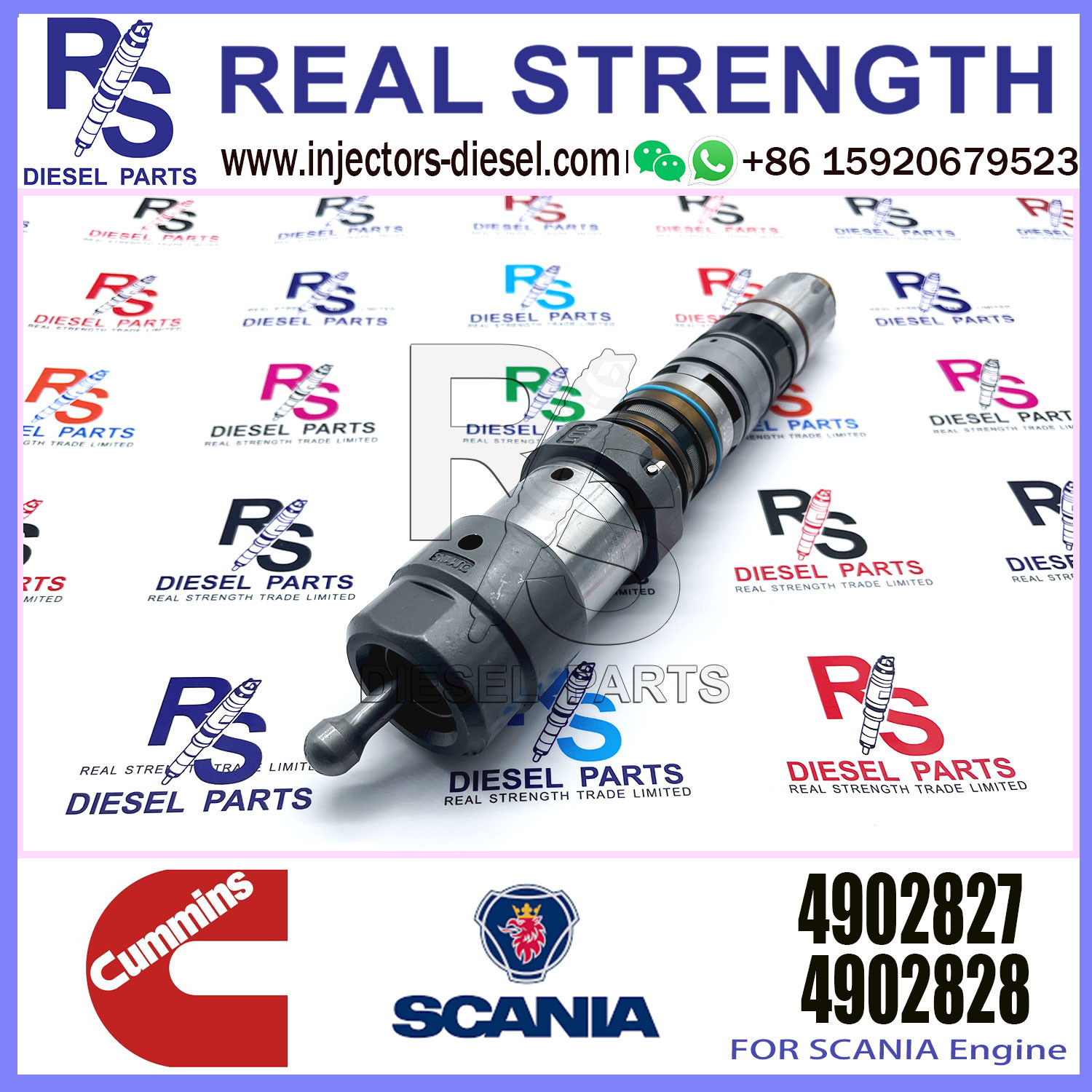 Diesel Engine Common Rail QSX23 Fuel Injector 4077076 4902827 4088431 4076533 4088426 4326639