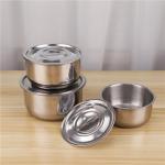 Low Moq 3 Pcs 5 Pcs Kitchen Stainless Steel 410 Soup Stock Pot Set Large