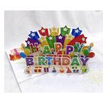 Musical LED 3D Happy Birthday Cards Pop-Up Accepted OEM Service