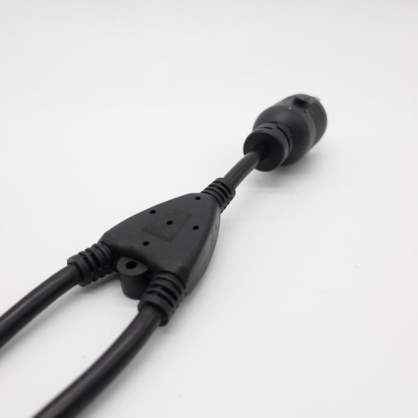 OEM L14-30 Generator Nema L16-20p to 5-15R Y Splitter Cable with and Twist-lock