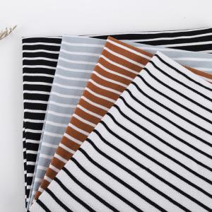 Breathable Striped Cotton Fabric Multi Color Sweat Absorbing For Polo Shirt