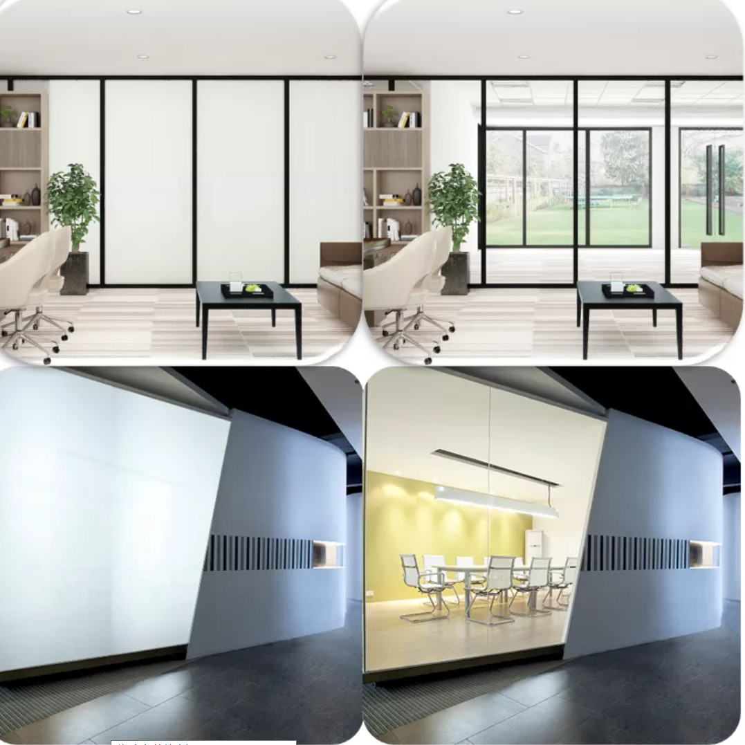 Switchable Laminated Tempered Glass , OEM PDLC Smart Glass