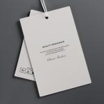 White Duplex Paper Matte Varnishing Garment Swing Tags Customer Logo