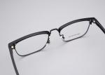Portable Rectangle Metal Browline Glasses Framework Unisex 3534