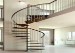Outdoor / Indoor Metal Spiral Staircase White Power Coating Central Beam Stairs