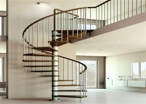 Quality Apartment Interior Wrought Iron Spiral Staircase House / Office Application wholesale