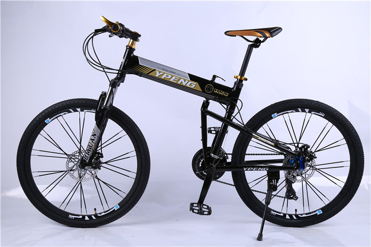 Hot sale OEM 24 spoke wheel 24 speed 40mm rim black alloy hummer folding mountain bicycle