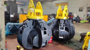 Quality Q355B Excavator Hydraulic Grapple Steel Safety Excavator Rotating Grab wholesale