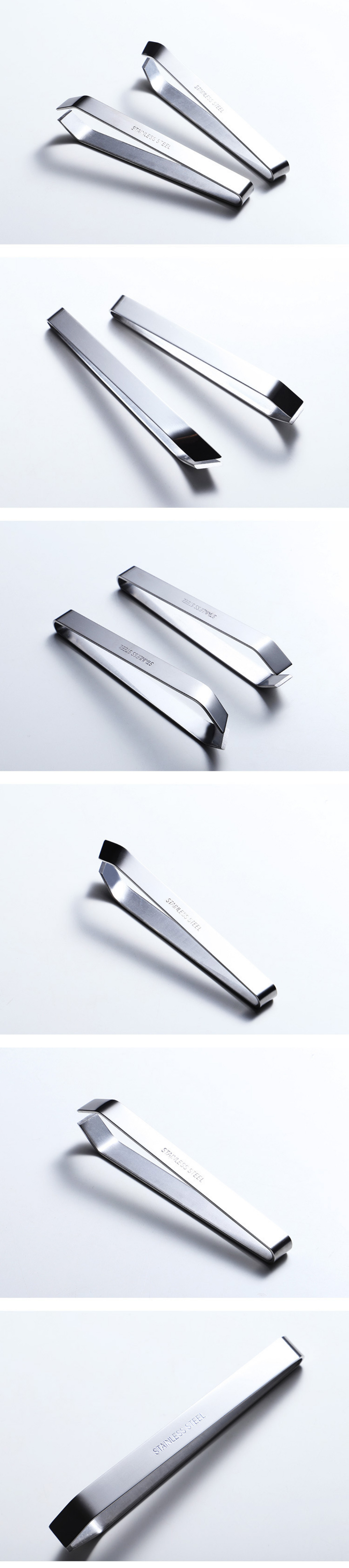 Bamboo Clamp Stainless Steel Fishbone Epilator Tweezers for Home Kitchen Cooking