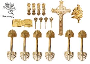 Quality Pale Gold Funeral Plastic Coffin Handles African Style H9003 Customized wholesale
