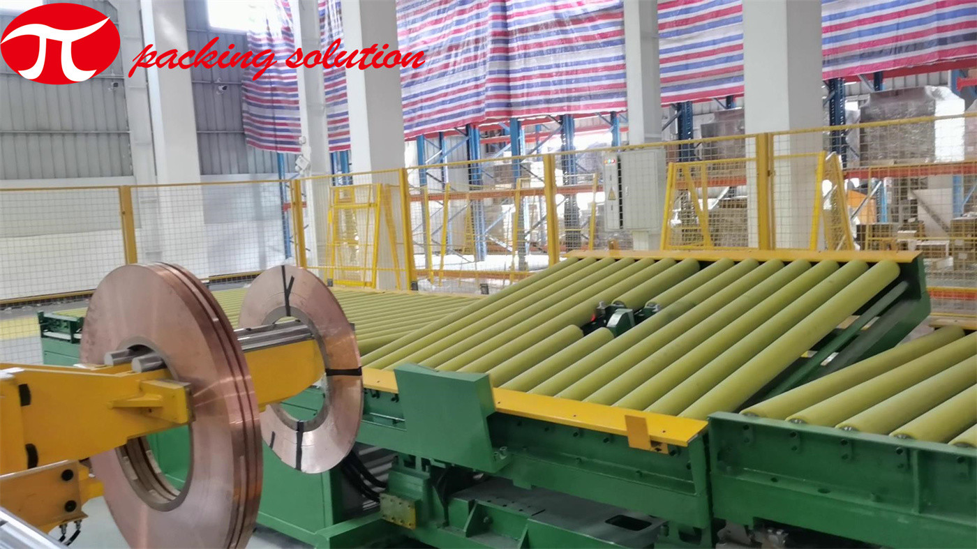 Automatic Copper Coil Wrapping Machine PLC Control OD 600mm-1200mm