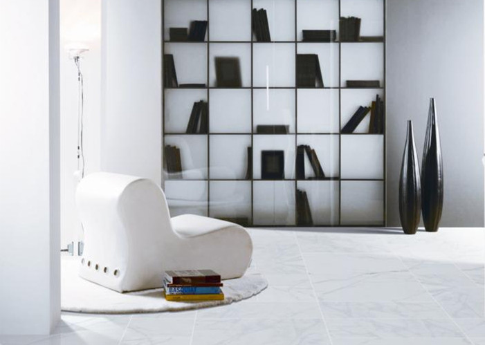 Wear - Resistant Marble Look Ceramic Floor Tile For Living Room