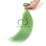 Green Straight Remy Human Hair Bundles Sew In Weave Bundles Brazilian Bundle
