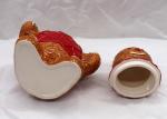 Gingerbread Man Ceramic Cookie Jar Holiday Gifts With Red Cloth Cookie Jar