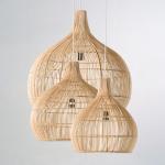 Vintage Rattan Pendant Lights Hand-woven Rattan Hanging Lamp Lights for Living
