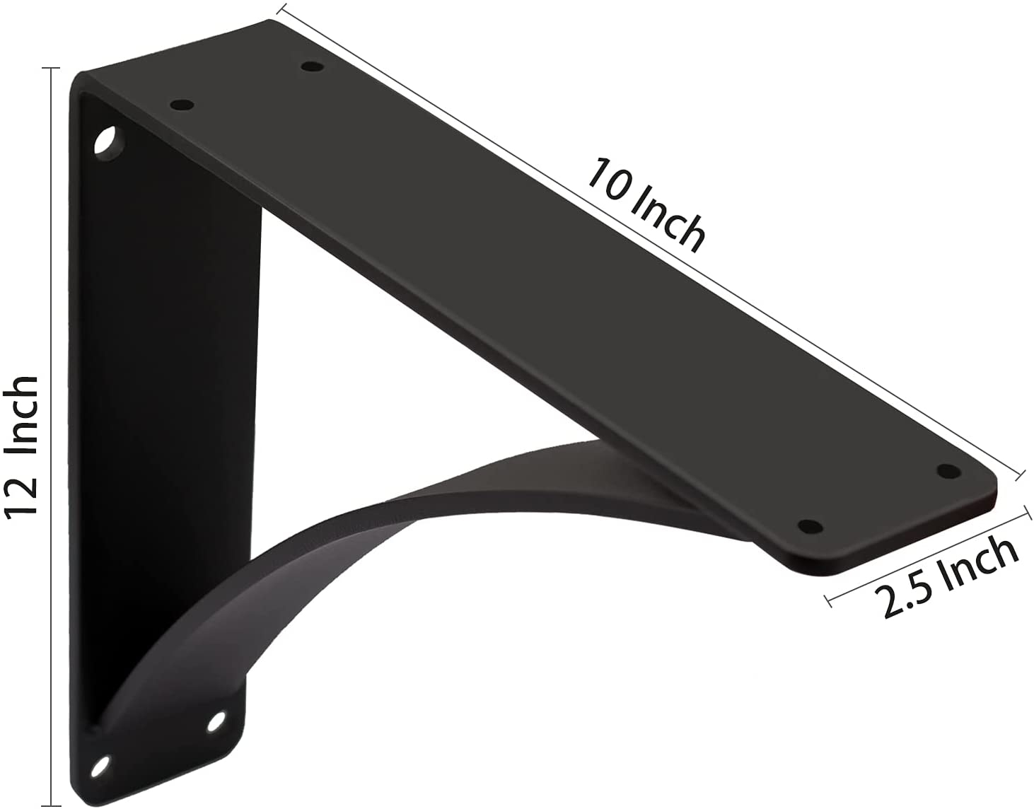 Powder Coated Heavy Duty Steel Shelf Brackets 450LBS Load Capacity Metal Triangle Bracket