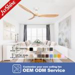 60 Inch DC 3 Blade Wood Blade Ceiling Fan 5 Speed Remote Control 110-220V/50