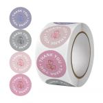 Stationery Sticker Labels Printable Seals Pink Thank You Logo Stickers Pastry