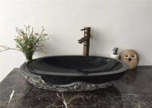 Quality Irregular Basin Black Granite Stone Sink Bowl For Washing Hands wholesale