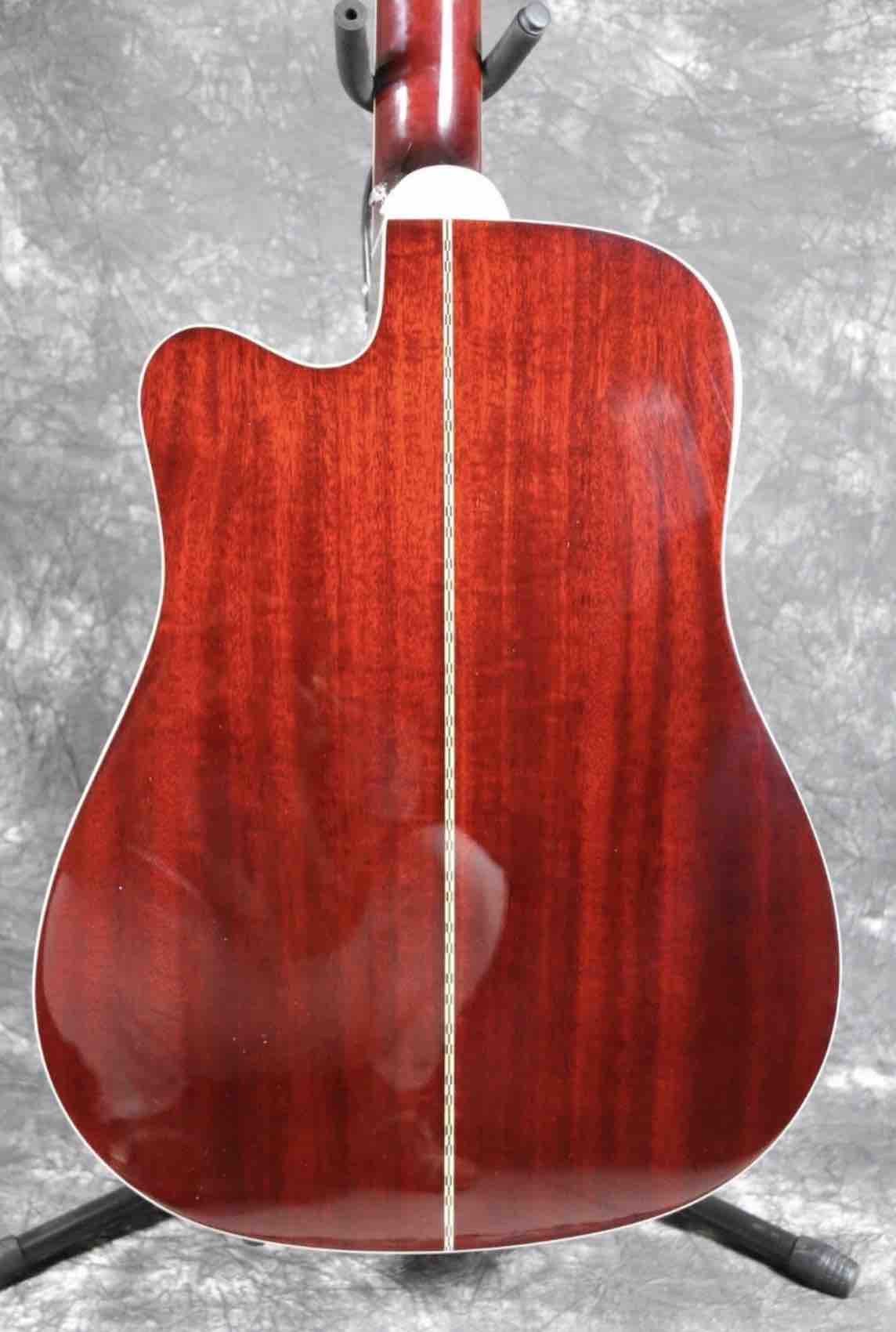 Grand 12 Strings 41'' Electric Acoustic Guitar Solid Spruce With Fishman 101 EQ Chrome Hardware Wine Red Color