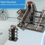 High Carbon Steel Wall Mounted Blow Dryer Holder for Under Sink Bathroom