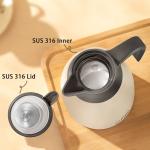 Stainless Steel Thermal Coffee Carafe Large 1.5L/2L Vacuum Hot Pot for Adults