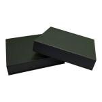 Handmade Magnetic Black Rigid Gift Boxes Embossing Printing With EVA