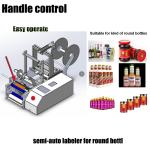 Provided Video Inspection Semi-automatic Wine Bottle Labeling Machine for Round