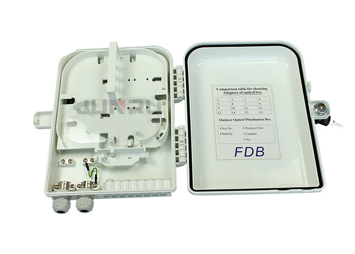 16 core Outdoor Fiber Optic Distribution Box with ABS material