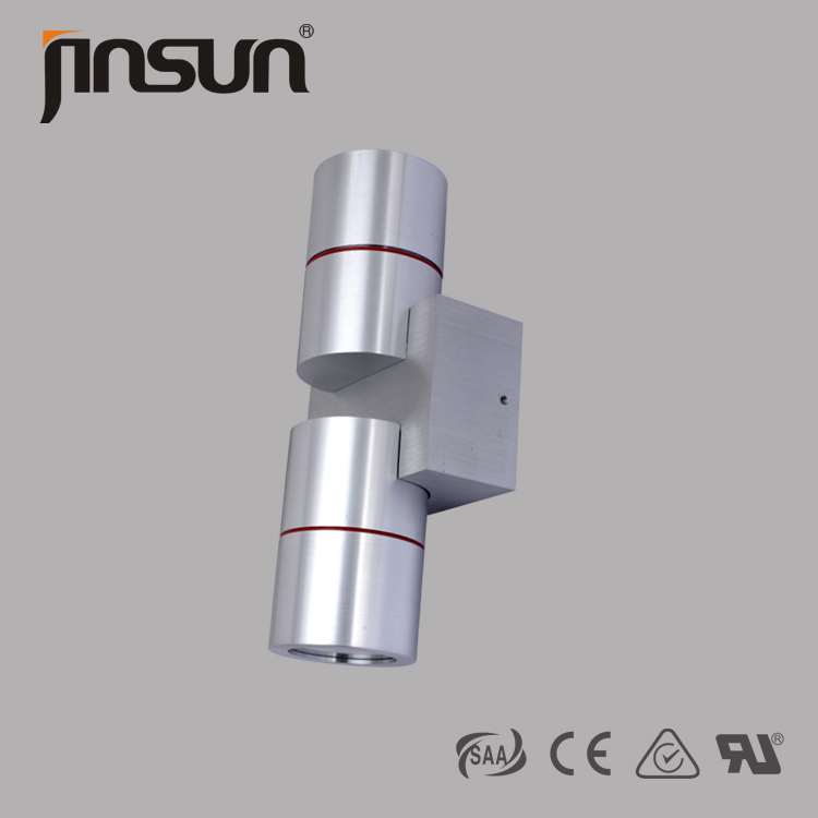 up-down lighting 2*3w gu10 base wall light with high quality Aluminum material lamp body