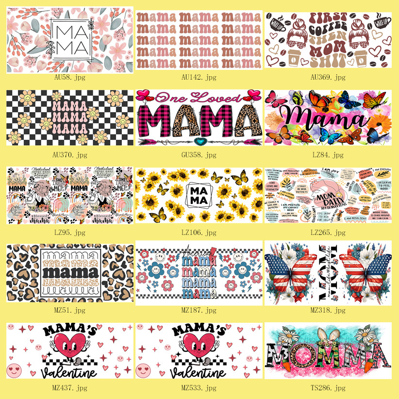 Best Selling UV DTF Cup Stickers For Mother'S Day
