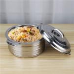 2L Double Wall Kitchen Soup Pots Stainless Steel 410 Food Keep Warm Pot