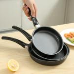 Factory Wholesale Black Steak Pan Cookware Iron Frypan Non Stick With Bakelite