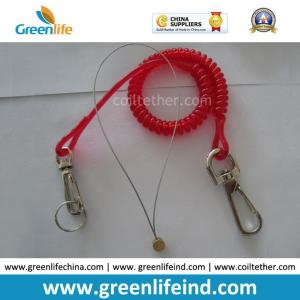 Quality Translucent Red 2.3mm Safety Lanyard Spring Coil Cable wholesale
