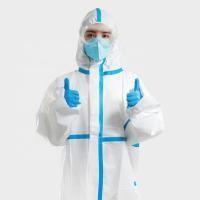 Quality White Disposable Surgeon Gown , Anti Virus Waterproof Disposable Coveralls wholesale