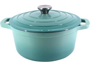 Quality Non-Stick 2.4L Cast Iron Dutch Oven Two Handles Cast Iron Casserole Pot wholesale