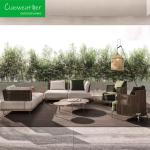 Modern Minimalist Style Hotel Garden Rattan Outdoor Sofa Set Waterproof