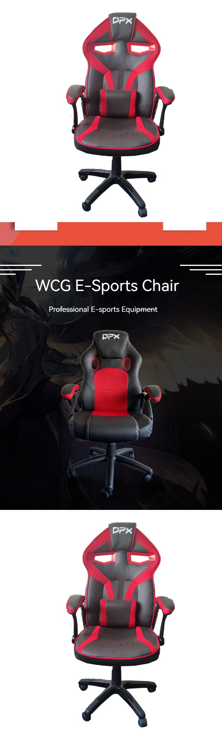 ISO9001/ISO14001 Certified White Gaming Chair with Swivel Function and Lumbar Support