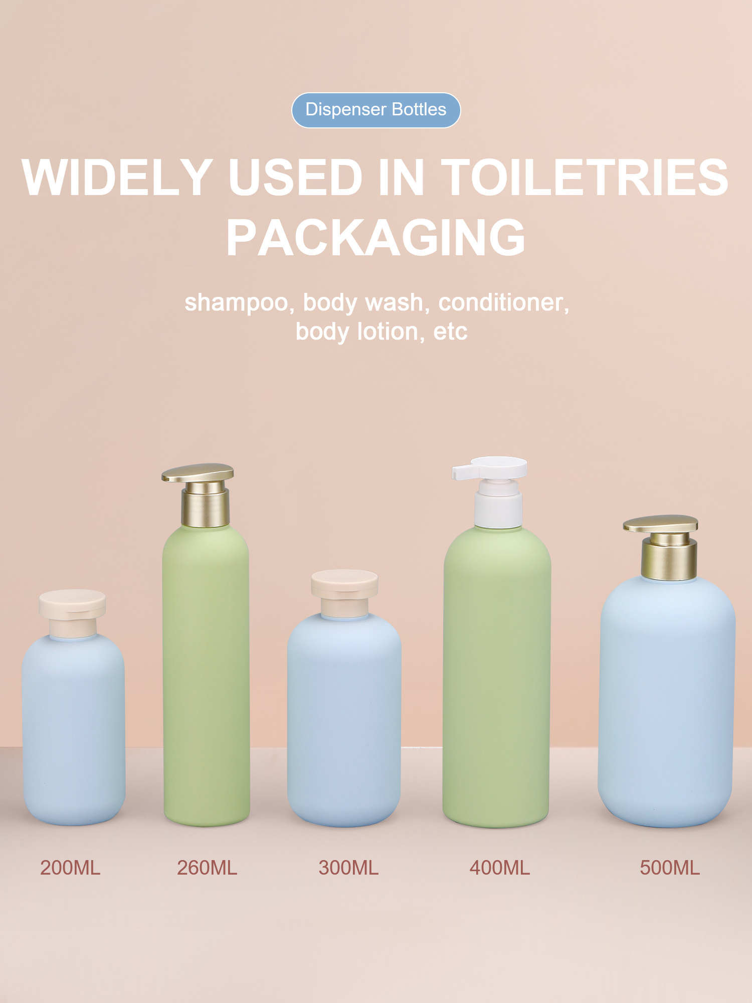 400ml 500ml Soft Touch Cosmetic Squeeze Bottle With Bamboo Lid For Shampoo Body Butter Lotion