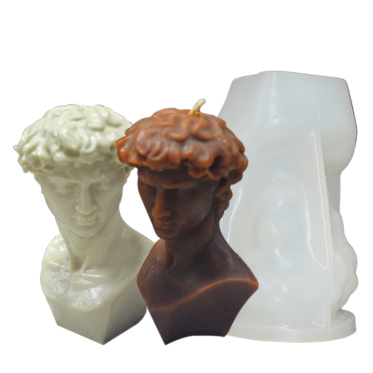 David Figure Silicone Candle Mold Handmade 3D DIY Candle Molds Non Stick