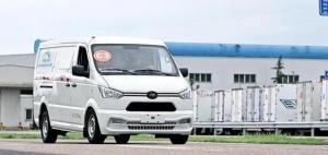 Quality 260KM EV Cargo Van Truck With Side Sliding Door 5 Doors 2 Seats wholesale